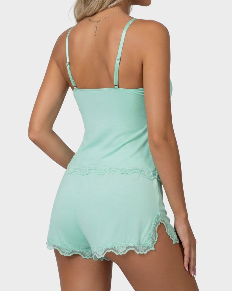 Modal Camisole & Panty Sleepwear Set – Sweet Lingerie for Daily & Holiday Wear