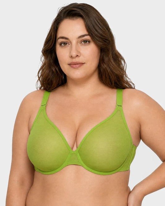 Air Light Plus Size Mesh Underwire Minimizer Bra