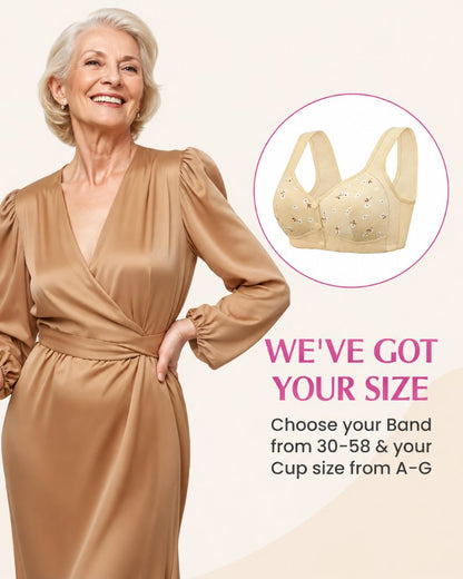 Easy Front-Closure Wireless Support Bra