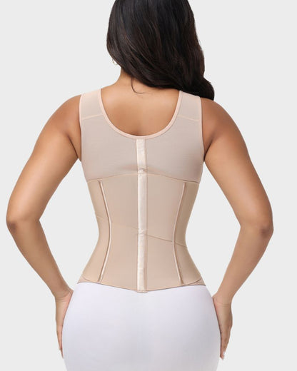 Double Compression Waist Trainer Vest with Built-In Bra