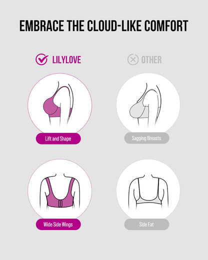 Lace Underwire Padded Push Up Bra