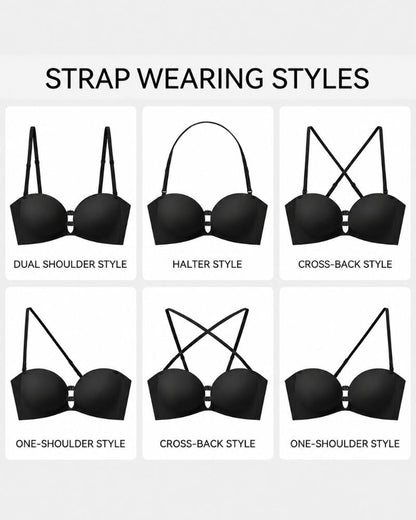 Comfortable Seamless Non-Slip Wireless Padded Support Bra