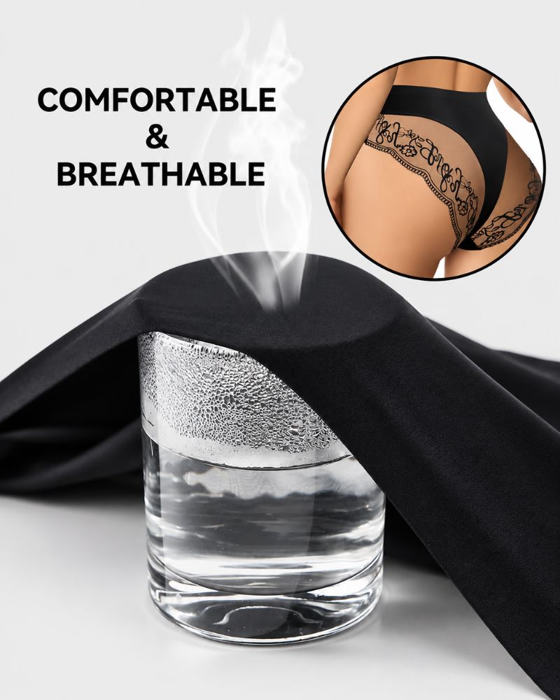 8-Pack Seamless Lace Mid-Rise Stretch Panties