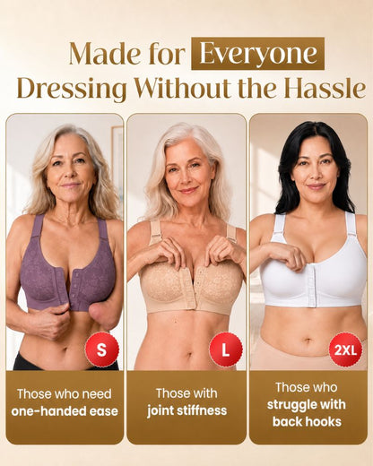 Magnetic Front-Closure Wire-Free Support Bra