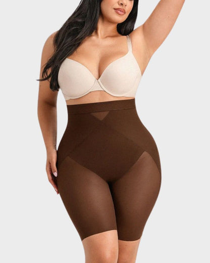 High-Waist X-Compression Tummy Control Shaping Shorts