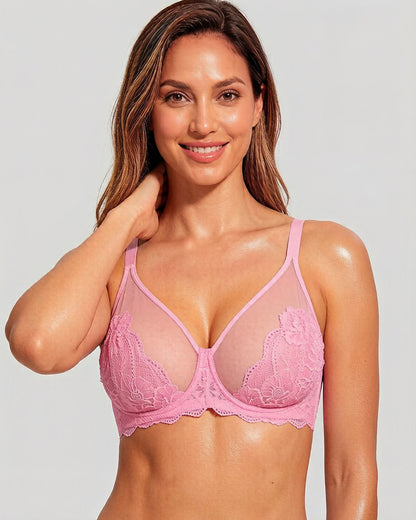 2-Pack Full Coverage Lace Minimizer Bras