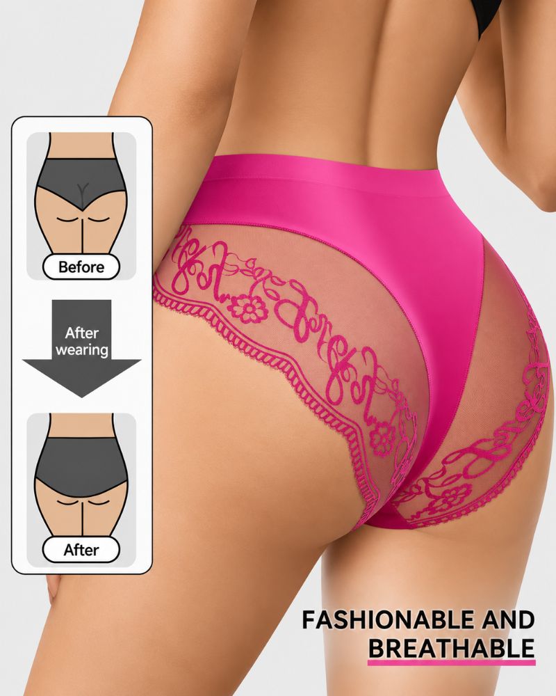 8-Pack Seamless Lace Mid-Rise Stretch Panties