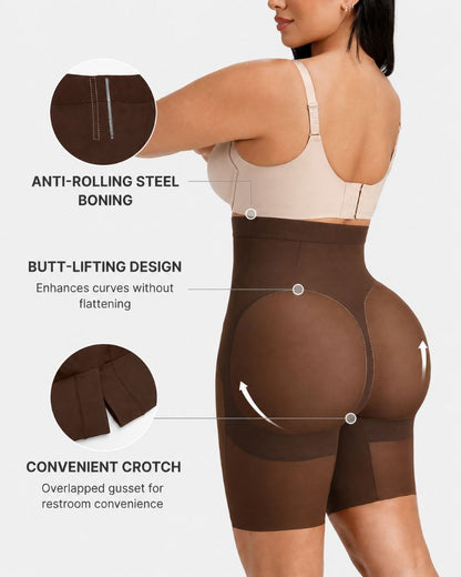 High-Waist X-Compression Tummy Control Shaping Shorts