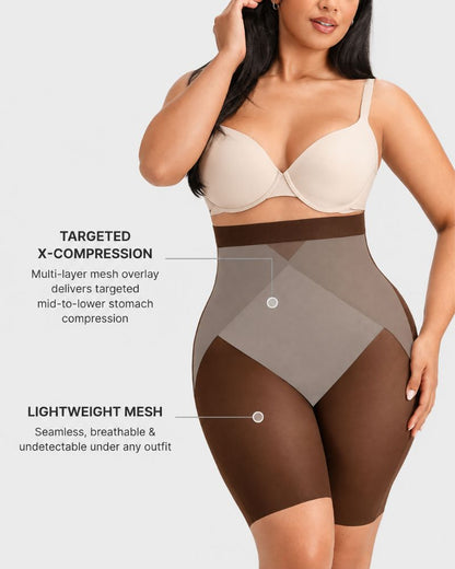 High-Waist X-Compression Tummy Control Shaping Shorts