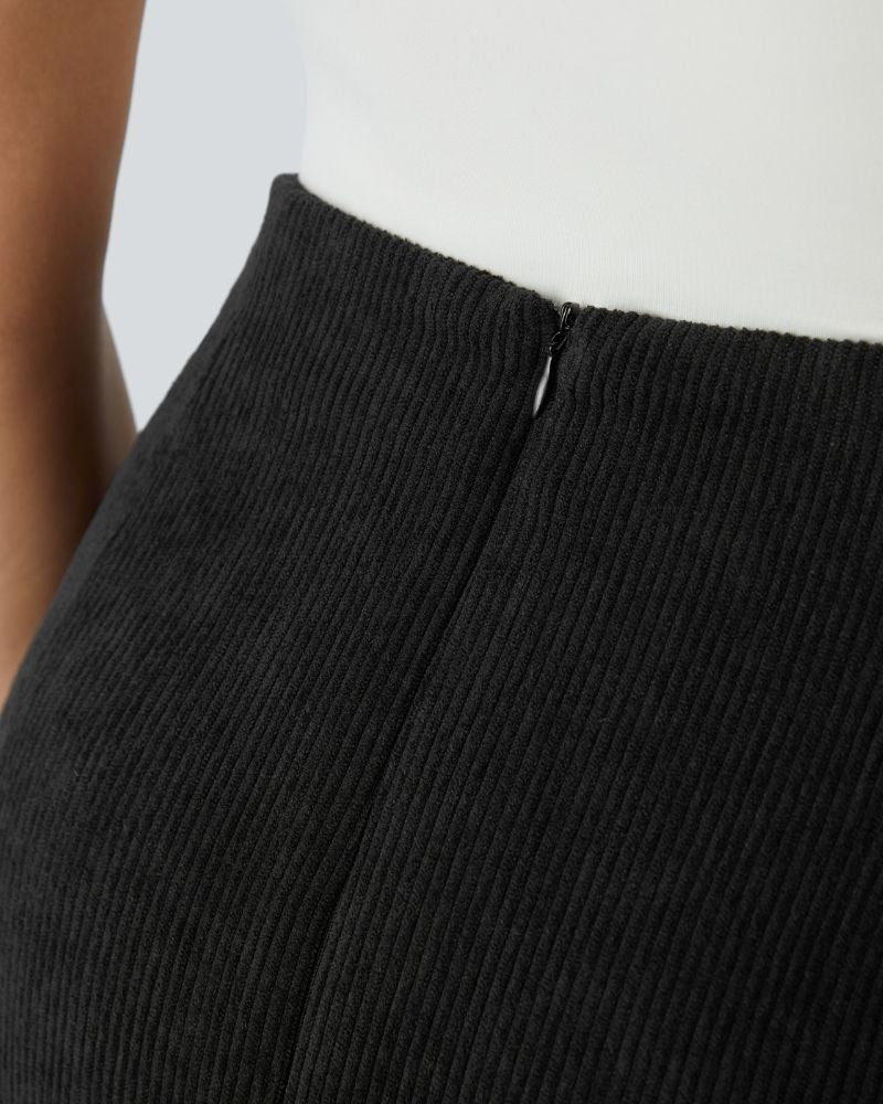 High-Waist 2-in-1 Corduroy A-Line Mini Skirt