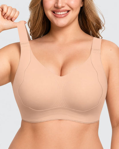 Plus-Size Wire-Free Jelly Support Full-Coverage Bra