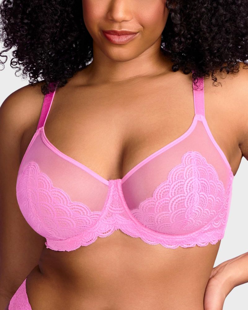 Plus Size Mermaid Lace Minimizer Underwire Bra