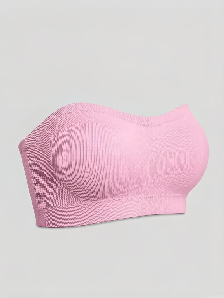 Wireless Strapless Bandeau Bra with Anti‑Slip Silicone Support