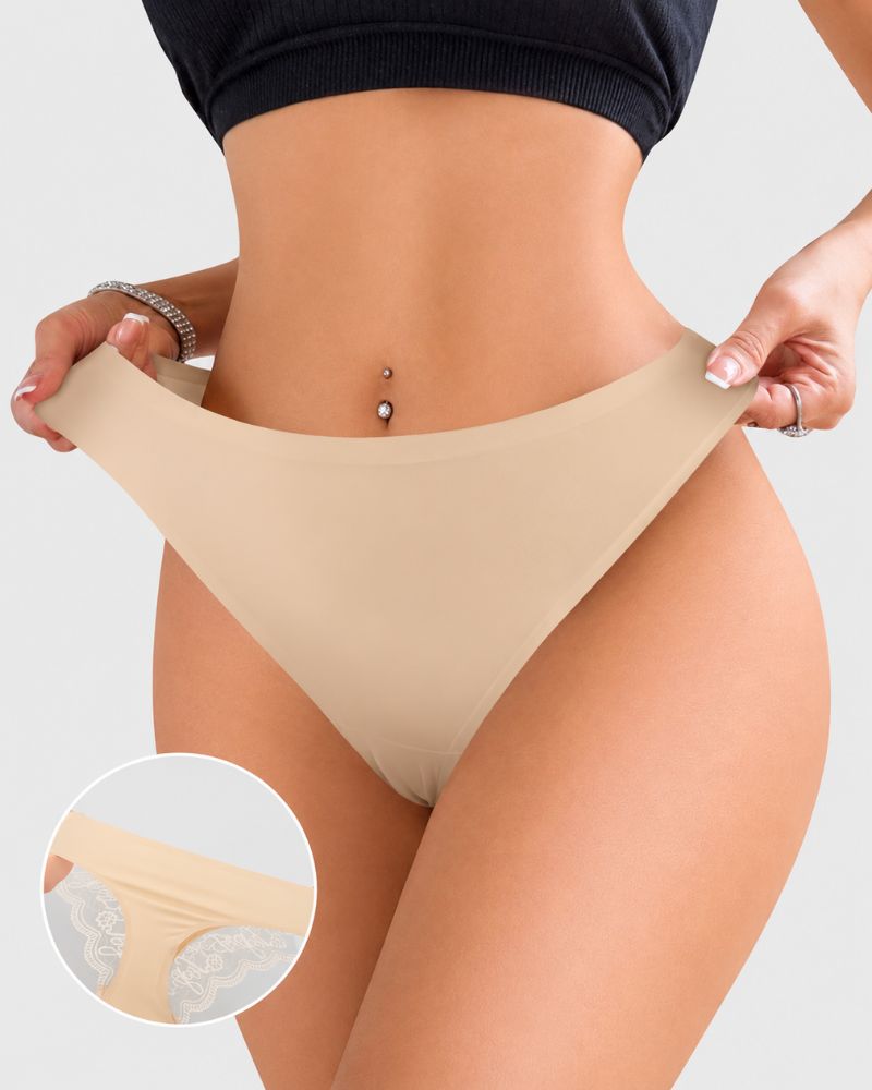 8-Pack Seamless Lace Mid-Rise Stretch Panties