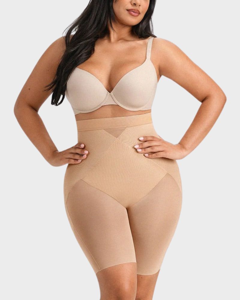 High-Waist X-Compression Tummy Control Shaping Shorts