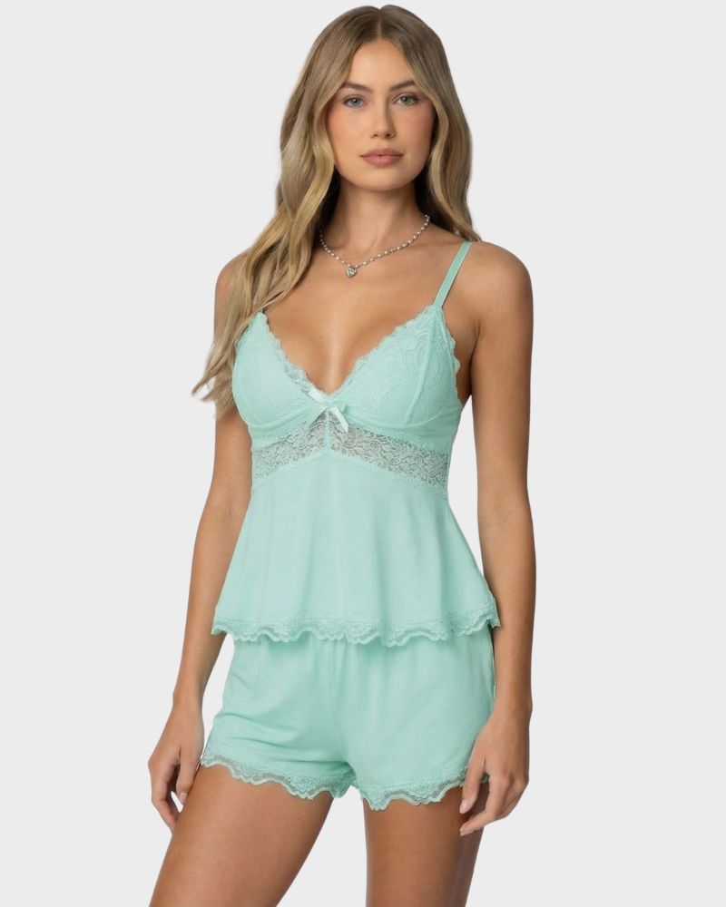 Modal Camisole & Panty Sleepwear Set – Sweet Lingerie for Daily & Holiday Wear