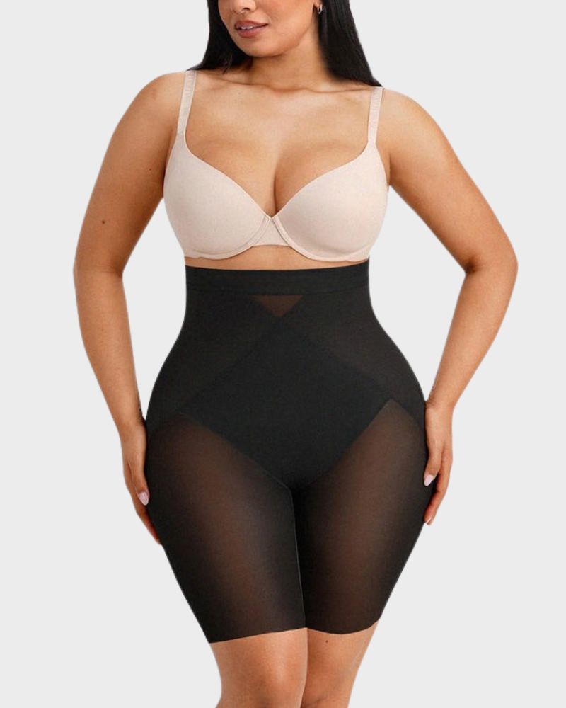 High-Waist X-Compression Tummy Control Shaping Shorts