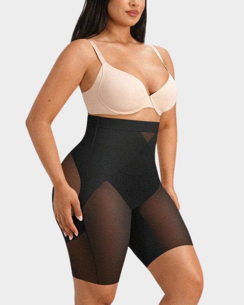 High-Waist X-Compression Tummy Control Shaping Shorts