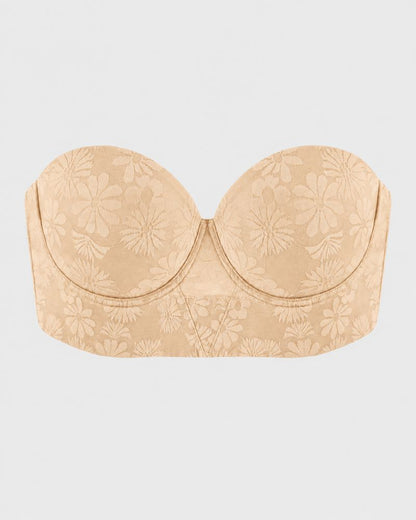 Strapless Longline Half-Cup Corset Bra