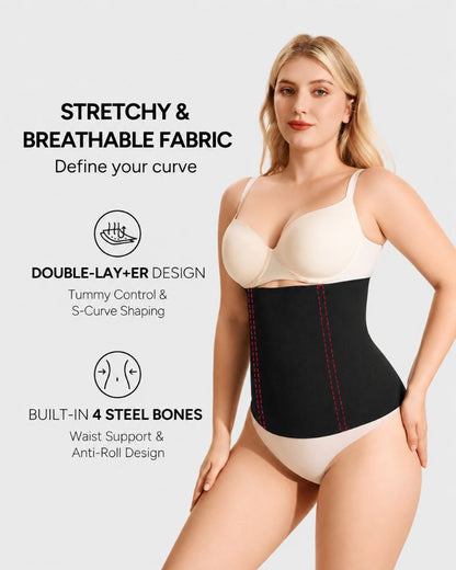 Seamless High-Compression 4-Bone Waist Trainer
