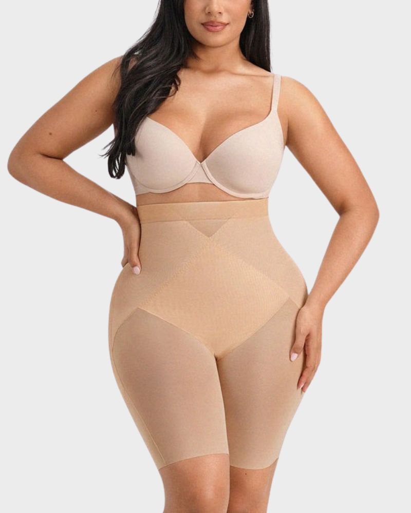 High-Waist X-Compression Tummy Control Shaping Shorts
