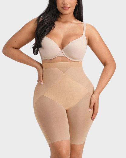 High-Waist X-Compression Tummy Control Shaping Shorts