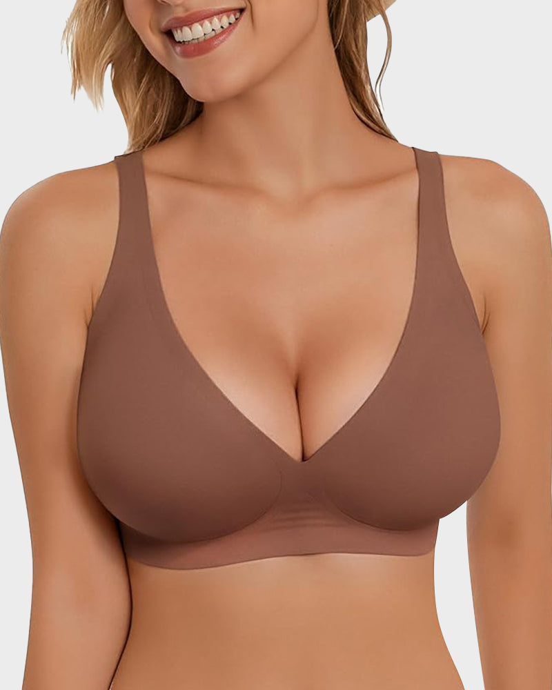 Deep V Seamless Wireless Push-Up Bra
