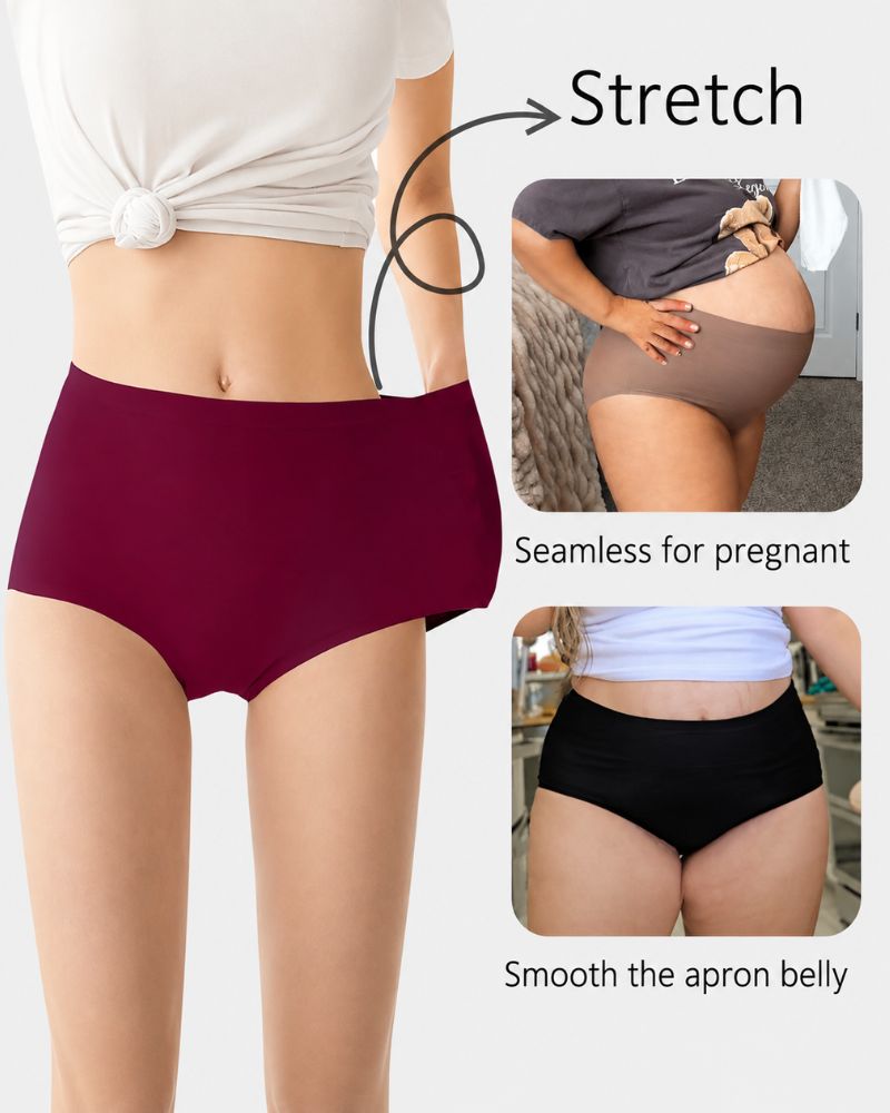 5-Pack High-Waist Seamless No-Show Briefs