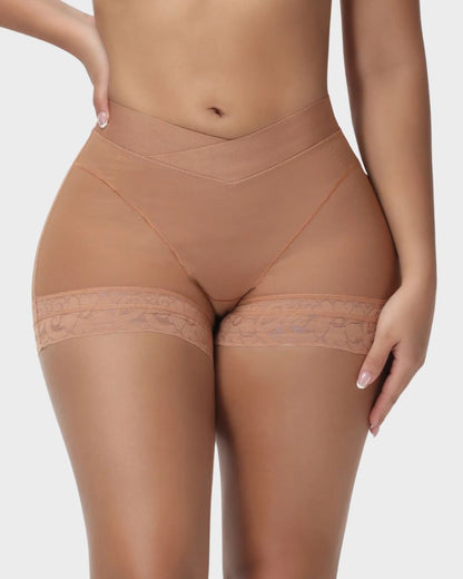 V-Cross Waist Tummy Control Butt-Lifting Shorts