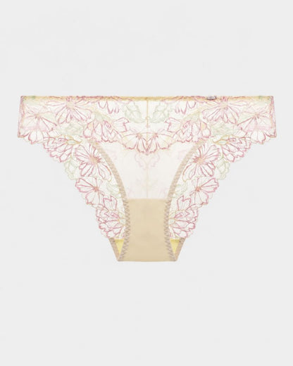 Gradient Floral Lace Sheer Mesh Briefs