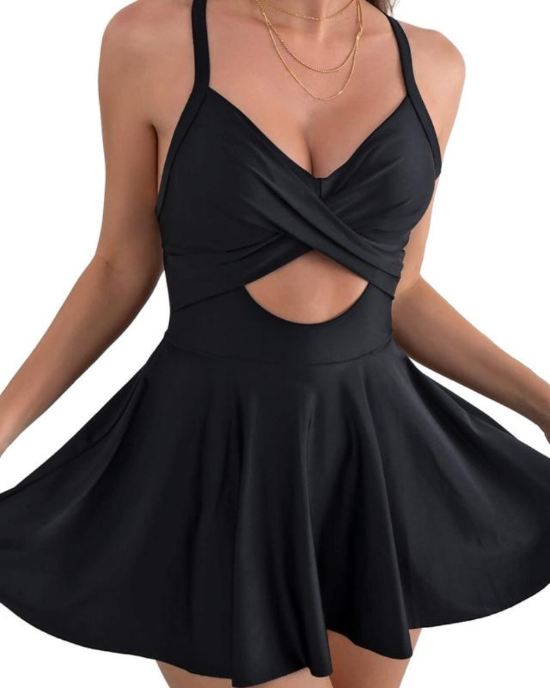Flattering Tummy Control Cutout One-Piece Swimsuit