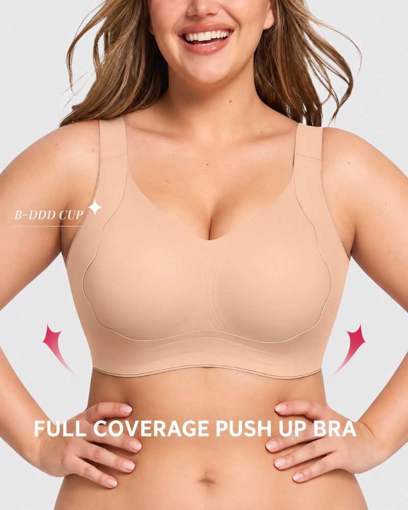 Plus-Size Wire-Free Jelly Support Full-Coverage Bra