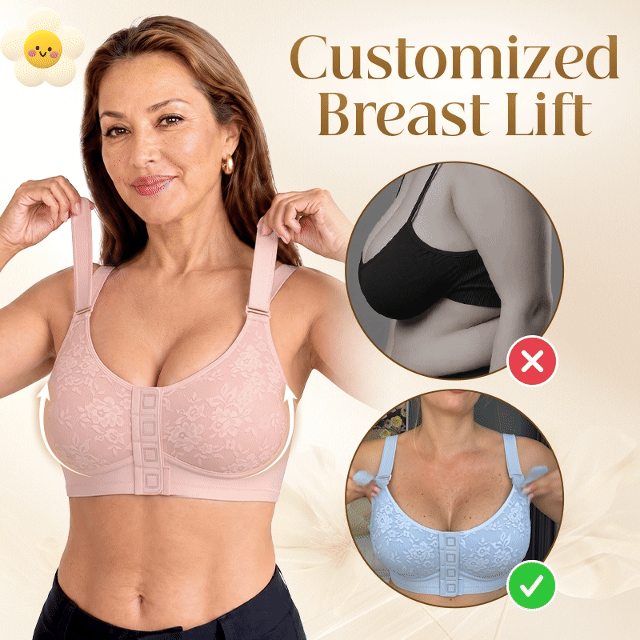 Magnetic Front-Closure Wire-Free Support Bra