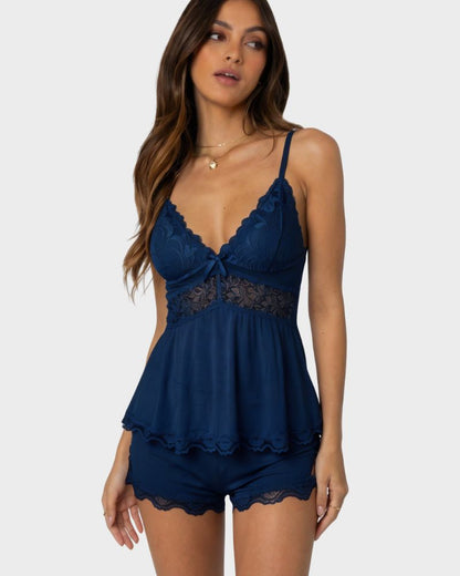 Modal Camisole & Panty Sleepwear Set – Sweet Lingerie for Daily & Holiday Wear