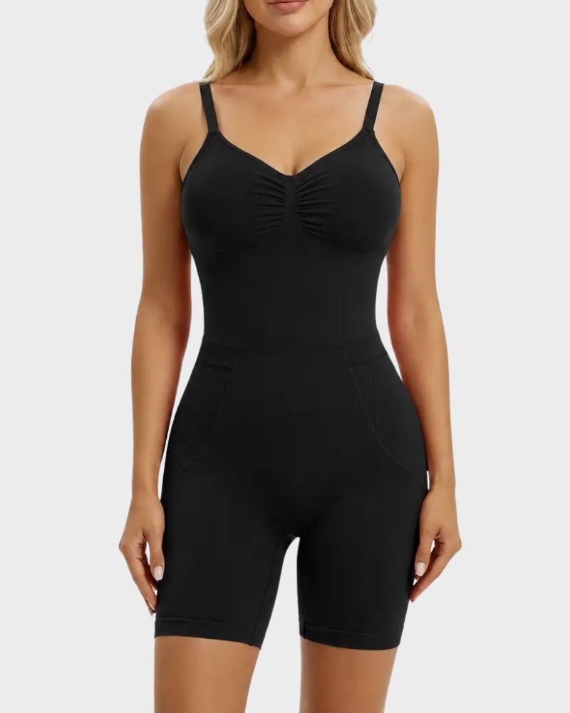 Seamless Tummy Control Back-Opening Shaping Bodysuit