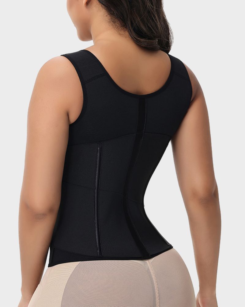 Double Compression Waist Trainer Vest with Built-In Bra