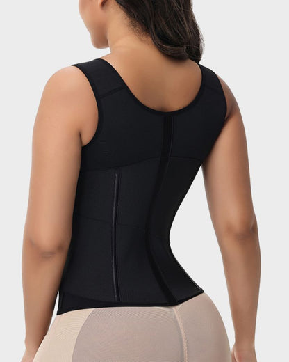 Double Compression Waist Trainer Vest with Built-In Bra