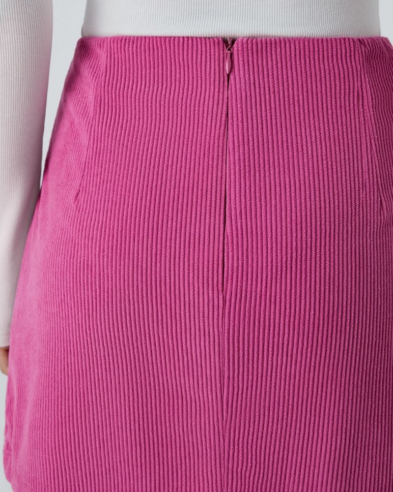 High-Waist 2-in-1 Corduroy A-Line Mini Skirt