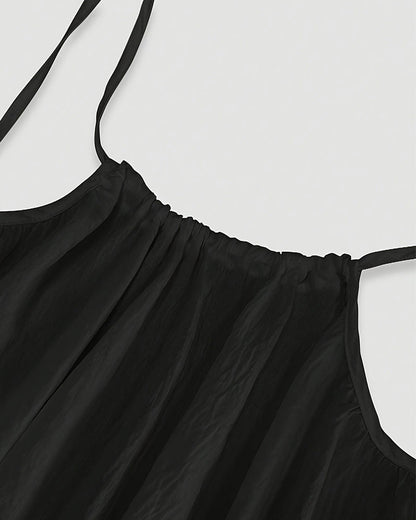 Women’s Chic Solid Color Backless Cami Dress