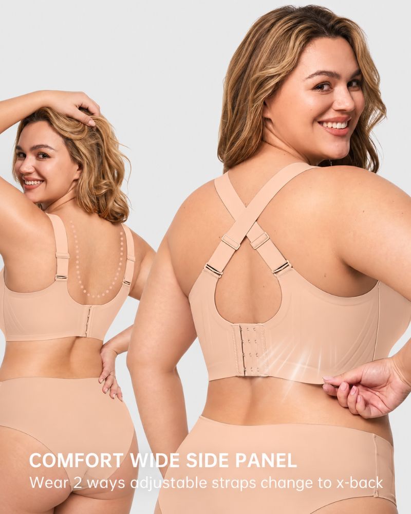 Plus-Size Wire-Free Jelly Support Full-Coverage Bra