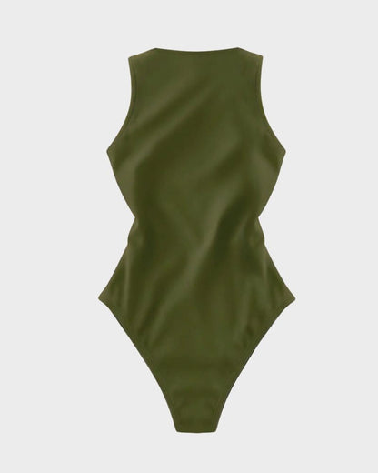 Slim-Fit Sleeveless Bodysuit Top