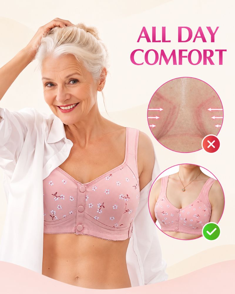Easy Front-Closure Wireless Support Bra