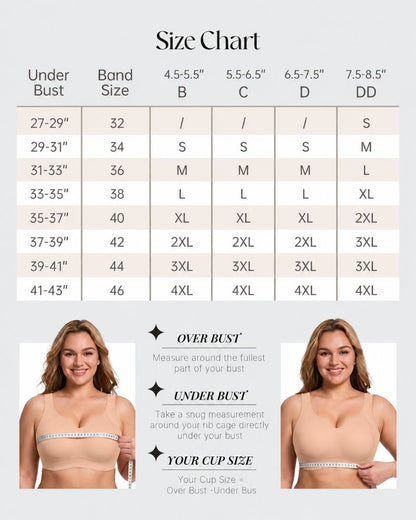Plus-Size Wire-Free Jelly Support Full-Coverage Bra