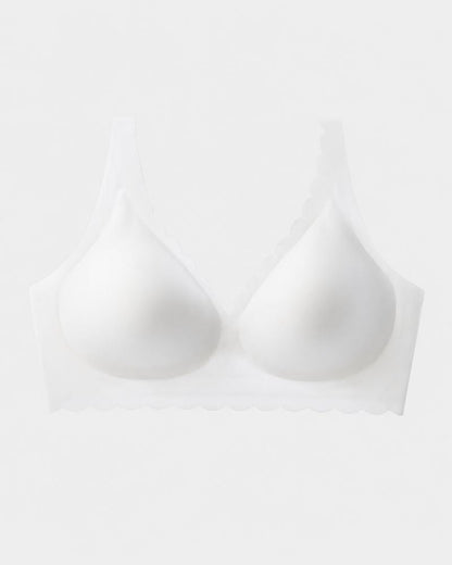 Deep V Seamless Scalloped Wireless Lift Bra