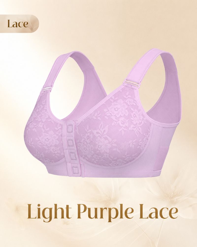 Magnetic Front-Closure Wire-Free Support Bra