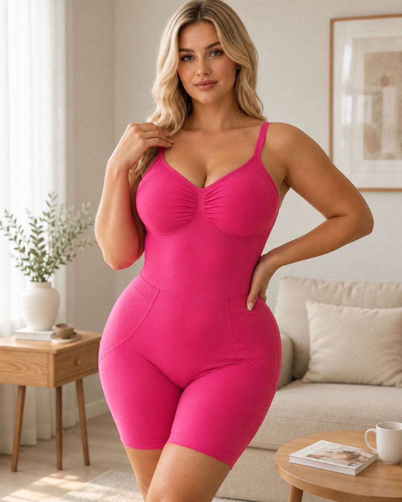 Seamless Tummy Control Back-Opening Shaping Bodysuit