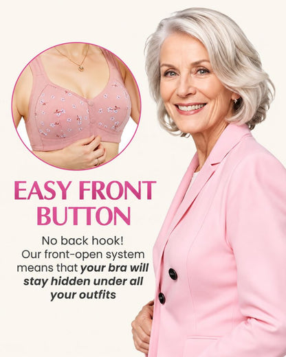 Easy Front-Closure Wireless Support Bra
