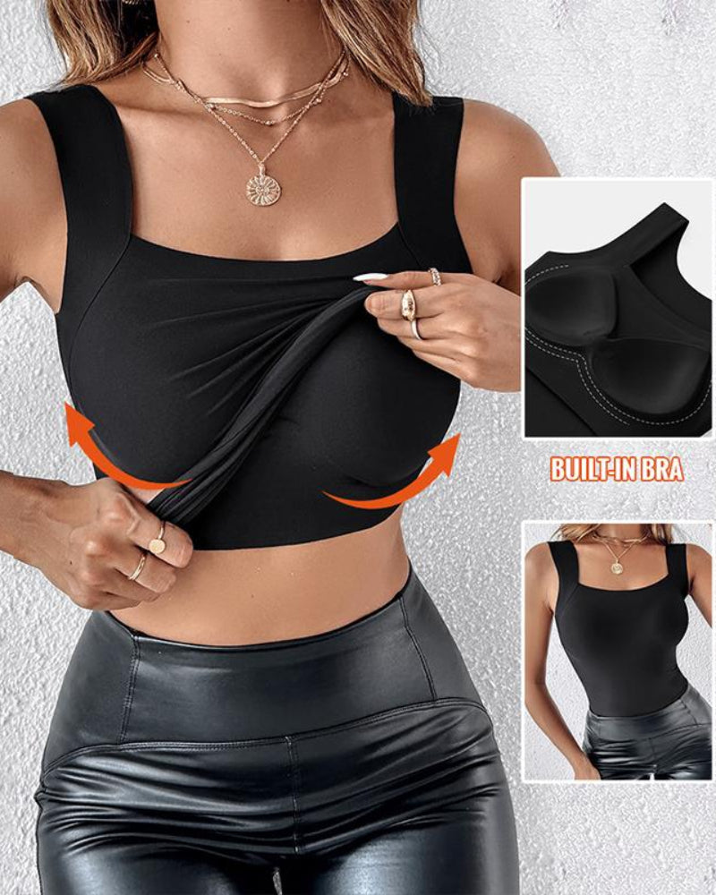 Women's Sleeveless Double-Layer Tank Tops Shaping Vest