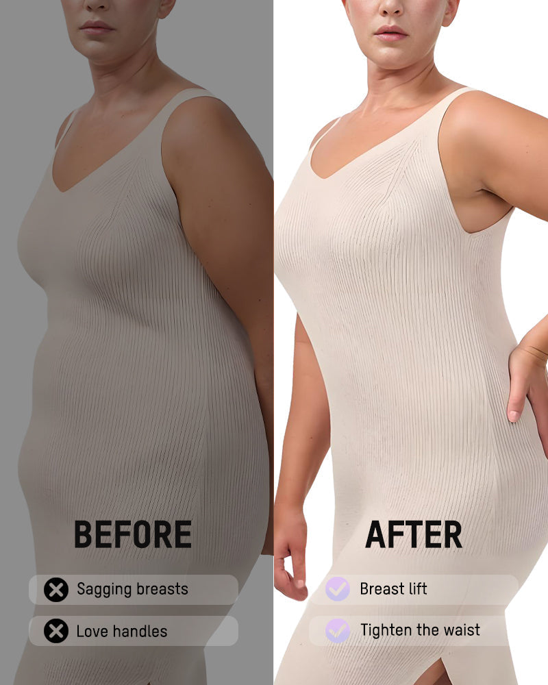 Women's High Elastic Zipper Adjustable Straps Breathable Mesh Design Tummy Control Body Shaper