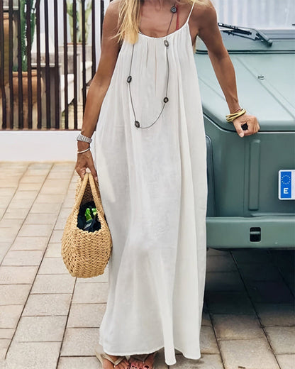 Women’s Backless Maxi Dress Leopard and Stripe Print Sleeveless Summer Dress